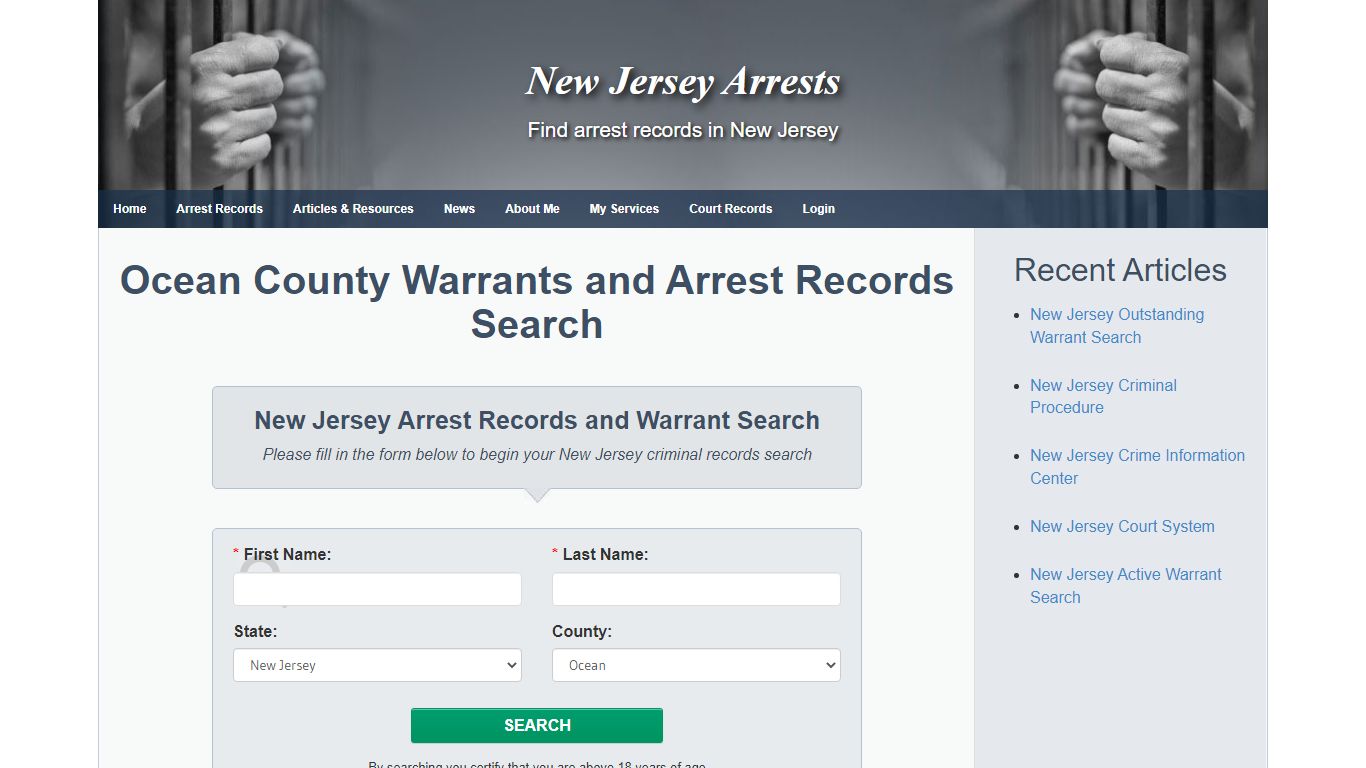 Ocean County Warrants and Arrest Records Search - New ...